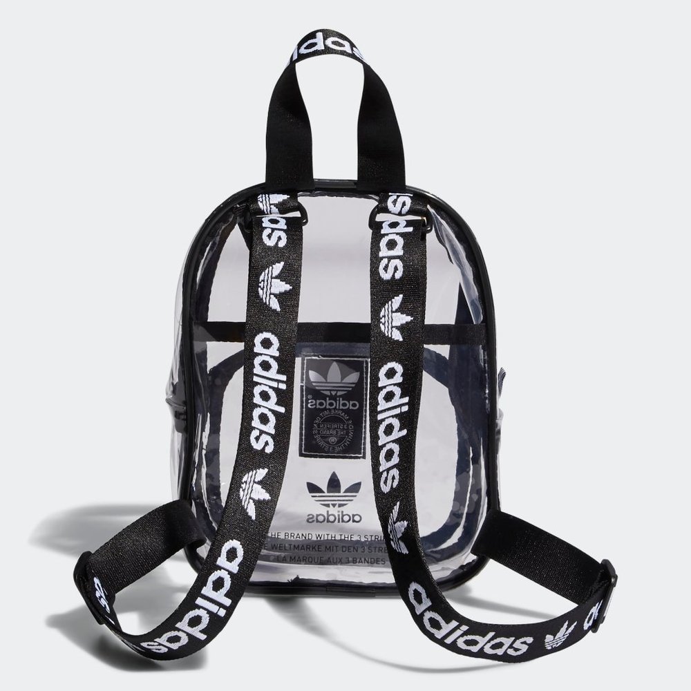 Adidas Transparent Mini Trefoil Backpack Black - Picture 5 of 16